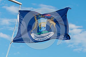 The flag of the state of Michigan