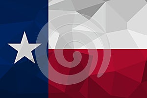 Flag of the state of Texas in a geometric, mosaic polygonal style