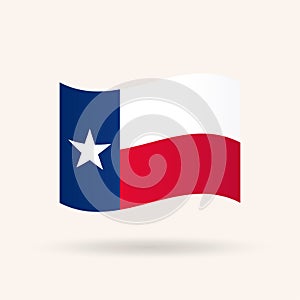 Flag of the state of Texas. USA.