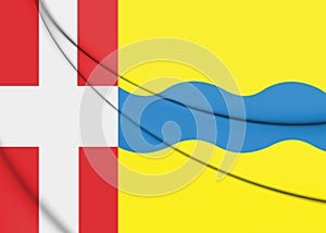 Flag of Stichtse Vecht Utrecht, Netherlands. 3D Illustration