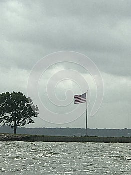 Flag in the storm
