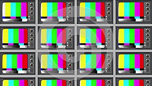 Flag of Stuttgart, Germany, and Vintage Televisions Vintage Television Set with Green Screen Background.