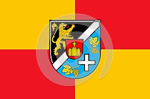 Flag of Suedliche Weinstrasse of Rhineland-Palatinate, Germany