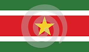 Flag of suriname icon illustration