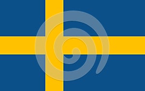 Flag of Sweden. Swedish flag. European country