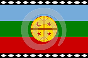 Flag Symbol for The Mapuche Nation  Communities  and Organizations in Chile and Argentina