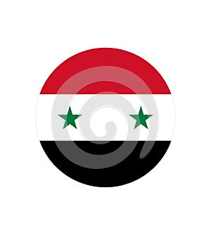 Flag of Syria. Flag of Syria vector page symbol for web site design Syria flag logo.