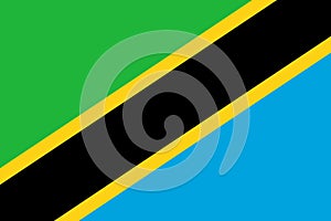 Flag of The Tanzania Vector illustration