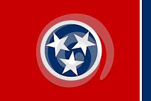 Flag of Tennesee state of the United States.