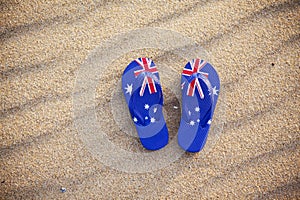Vlajka páskové topánky pláž 