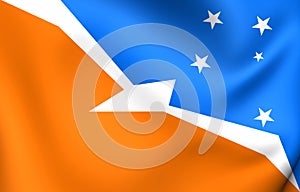 Flag of the Tierra del Fuego, Argentina. photo