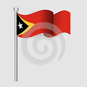 Flag of Timor-Leste ASEAN. Association of Southeast Asian Nations and International Trade Membership. background vector