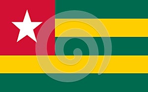 The flag of Togo