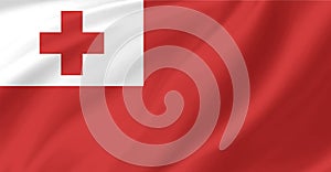 Flag of Tonga Flying in the Air 2