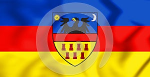 Flag of Transylvania. 3D Illustration photo