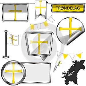 Flag of Trondelag, Norway