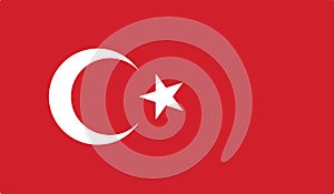 Flag of turkey icon illustration