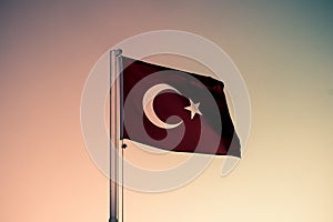 Flag turkish turkey wind banner. trkiye bayrak turkey flag photo