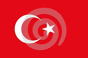 Flag of Turkish Vector illustration