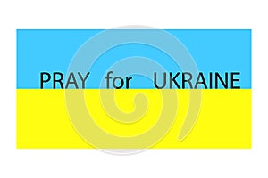 Flag of ukraine pray. Peace symbol. Vector illustration. stock image.