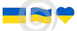 Flag of Ukraine. Ukraine symbol. Vector illustration