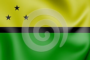 Flag of Una Bahia state, Brazil. 3D Illustration