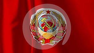 Flag of the Union of Soviet Socialist Republics waving in the wind. Background. A series of `Historical Flags` One of the project