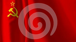 Flag of the Union of Soviet Socialist Republics waving in the wind. Background. A series of `Historical Flags` One of the project