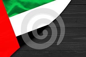 Flag United Arab Emirates place for text cope space