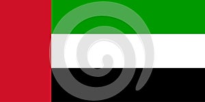 Flag of The United Arab Emirates Vector illustration