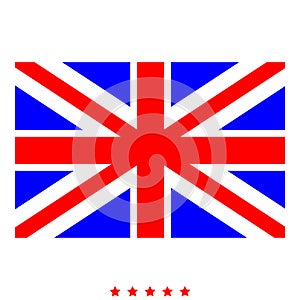 Flag united kingdom icon Illustration color fill style