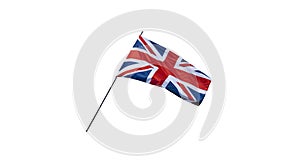 Flag of United Kingdom isolated on white background.