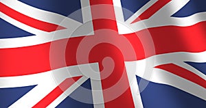 Flag United Kingdom moving wind