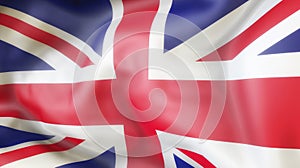Flag, United Kingdom, Waiving flag of United Kingdom illu