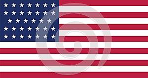 Flag of the United States between 1861 and 1863 34 stars
