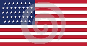 Flag of the United States between 1877 and 1890 38 stars