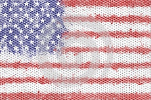 Flag of the United States of America created from splash colours