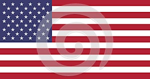 The flag of the United States of America. USA. Reproducing sRGB colors and proportions.