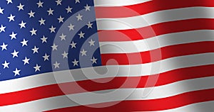 Flag United States moving wind