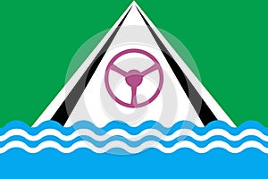 Flag of the urban-type settlement Khandyga. Yakutia.