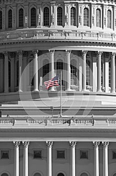 Flag On The Us Capital Building