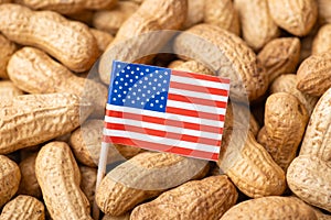 Flag of US on peanut