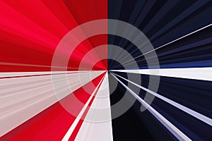 Flag of the USA. Abstract rays background. Stripes beam pattern. Stylish illustration modern trend colors.