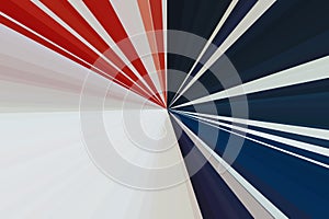 Flag of the USA. Abstract rays background. Stripes beam pattern. Stylish illustration modern trend colors.