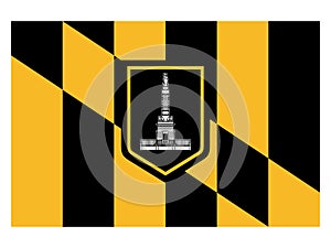 Flag of USA City of Baltimore, Maryland