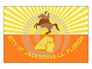 Flag of USA City of Jacksonville, Florida