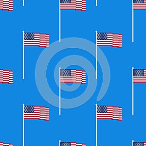 Flag of the USA seamless pattern