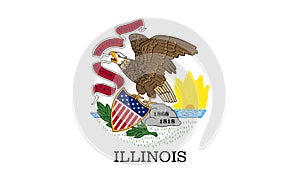 Flag of the USA State of Illinois, vector