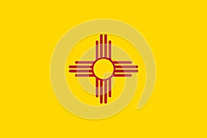 Flag of the USA State of New Mexico, vector