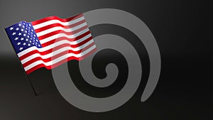 Flag of usa on white and black backgrounds